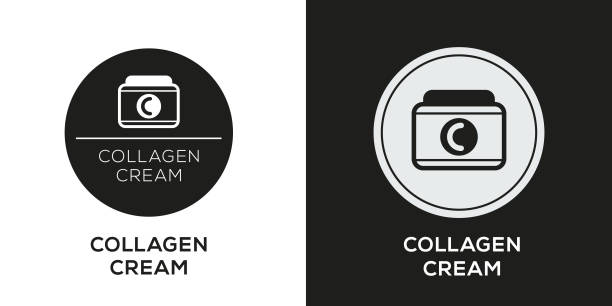 kollagen-creme-symbol. - fish lips illustrations stock-grafiken, -clipart, -cartoons und -symbole