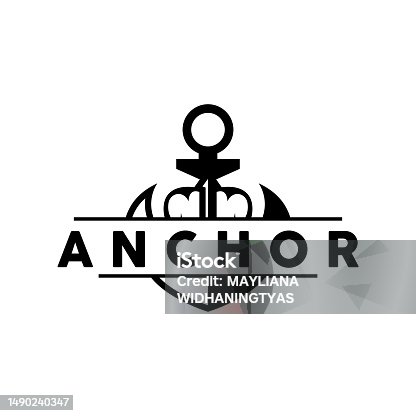 istock Anchor Logo, Ocean Ship Vector, Simple Minimalist Design, Anchor Icon, Spartan, Ocean, Symbol Template Illustration 1490240347