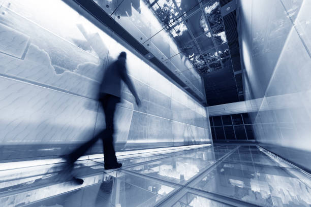 istock Interior view of futuristic walkway 1490242690