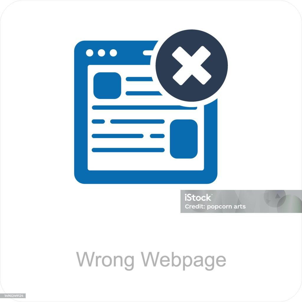 Wrong Webpage Stock Illustration - Download Image Now - Concepts ...