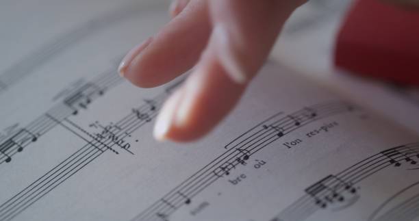 istock The hand traces the sheet music. 1490252938