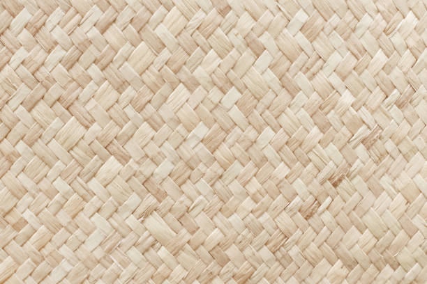 istock Pattern of reed weaving mat with vintage style for background and design art work. 1490258006