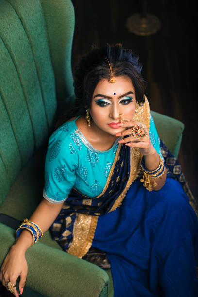 istock Young Indian Bridal Reception Look 1490263205