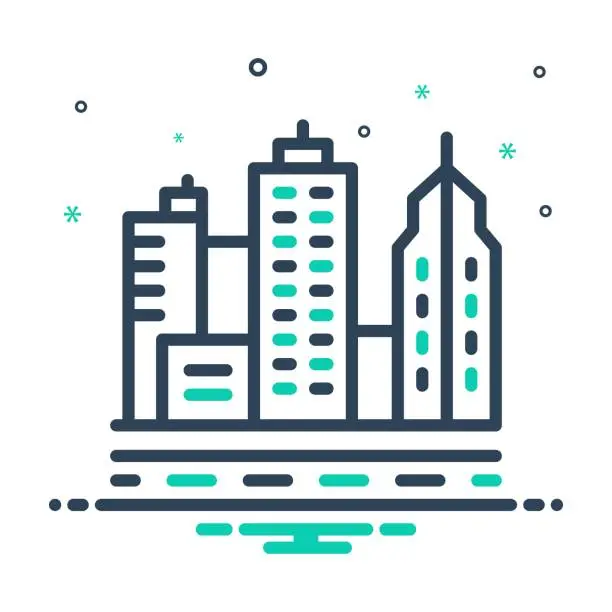 Vector illustration of Cities capital