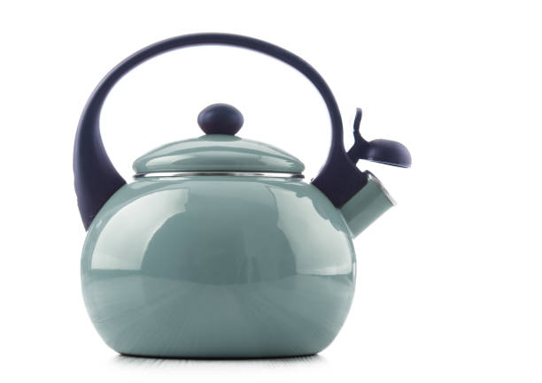 istock Traditional stainless steel stovetop kettle with whistle 1490267760