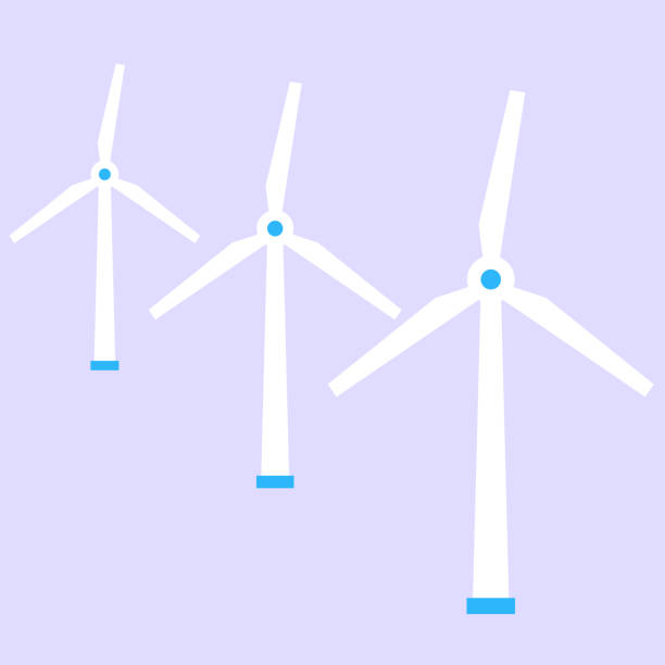 istock Wind turbine icon. Flat design style. Windmill silhouette. Simple icon. Modern flat icon in stylish colors. Web site page and mobile app design element. 1490269370