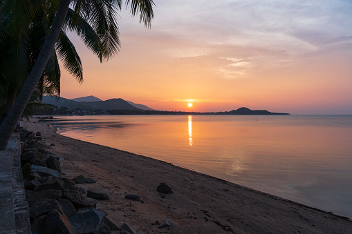 Sunset beach on Ang Thong National Park in Koh Samui, Thailand