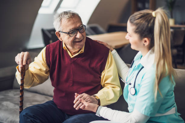 istock Home nurse caregiver 1490280928