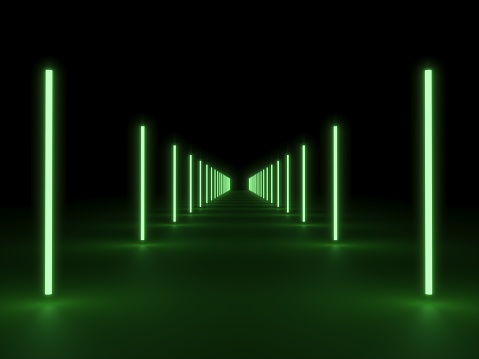 abstract neon background with glowing lines