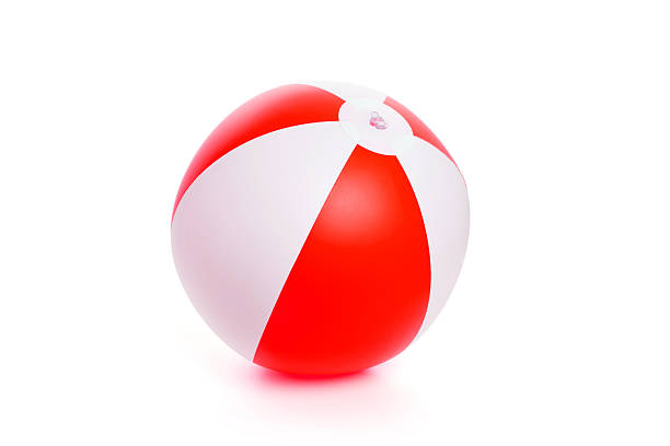 ballon de plage - beach ball toy inflatable red photos et images de collection