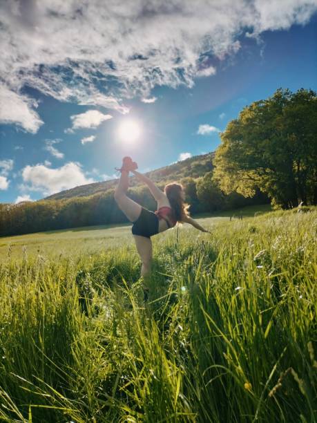 istock Yoga at the mountains 1490287102