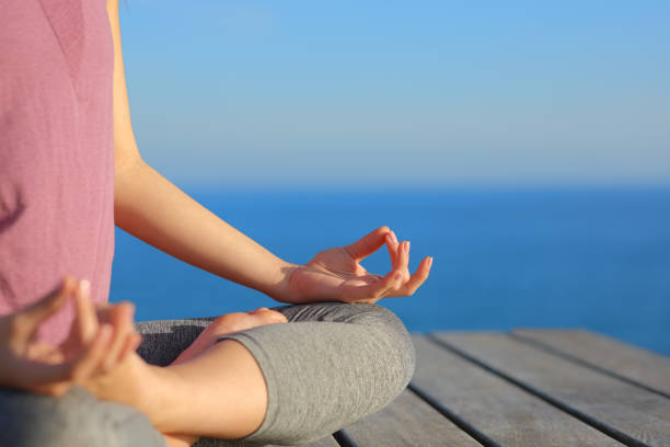 istock Close up of yogi hands doing yoga 1490293706