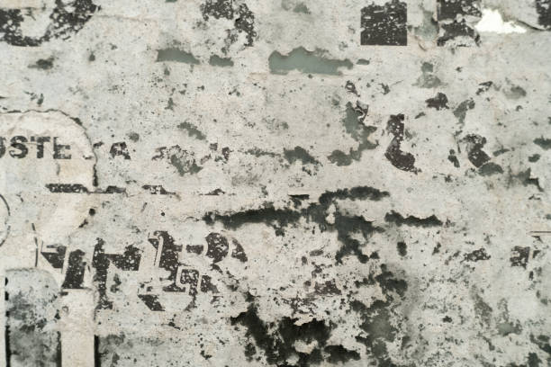 istock Torn street poster background, ripped old paper backdrop 1490296276