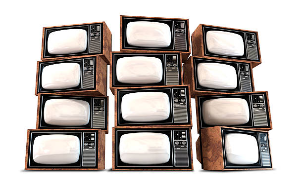 istock Wall Of Vintage Televisions 149029634