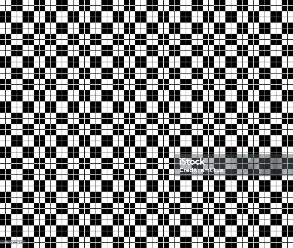 Checkered Pattern Sign Checkered Pattern Stock Illustration - Download Image Now - Abstract ...