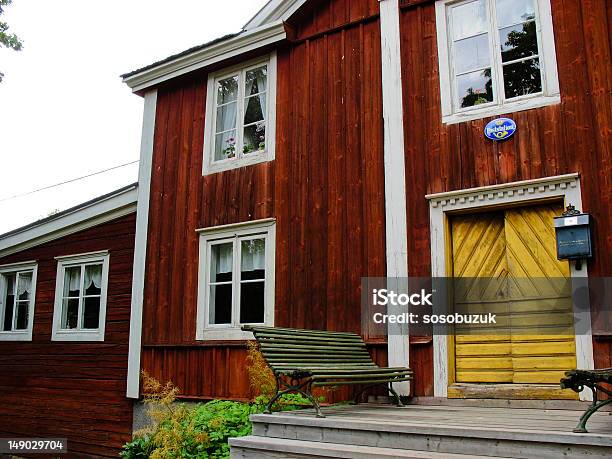 Swedish Yellow And Red Cabin Stock Photo - Download Image Now - Architecture, Capital Cities, Climate