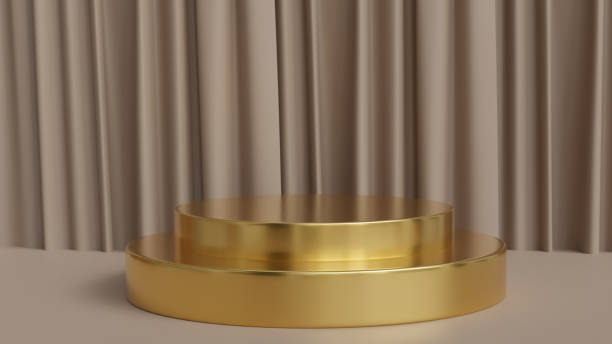istock 3d product display podium scene with the geometric platform. 3d cylinder stand podium. Commercial background. Geometric forms in modern minimal design. 3d rendering. 1490298785