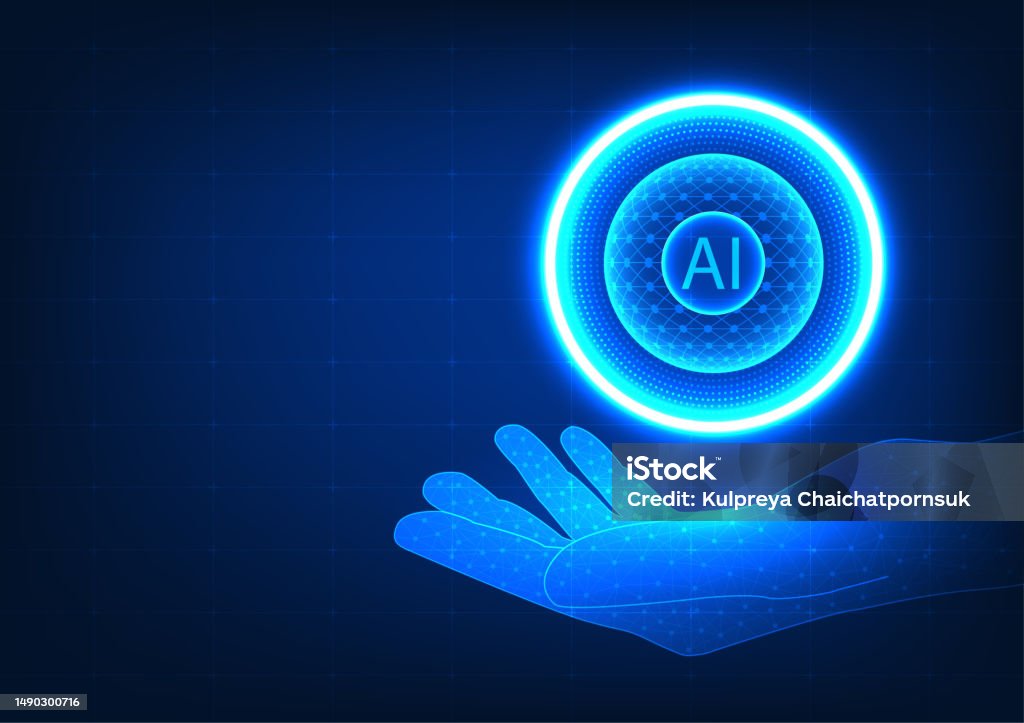 Technology Help Background Technology Background Artificial Intelligence On Hand Represents Human ...