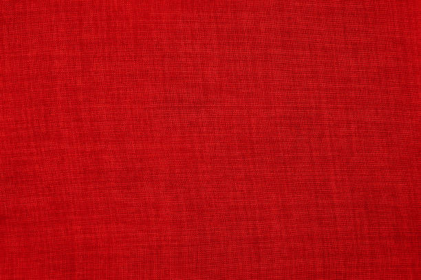 istock Dark red linen fabric cloth texture for background, natural textile pattern. 1490302655