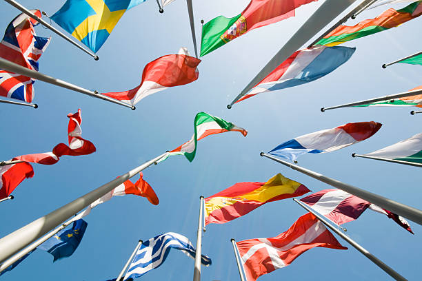 six flags - global politics fotografías e imágenes de stock