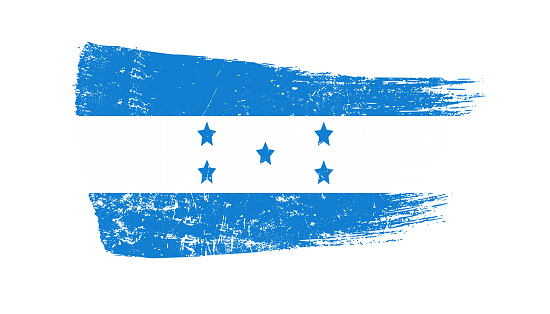 Grunge Brush Stroke With Honduras Flag