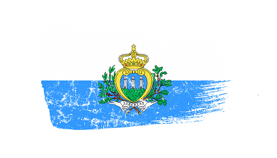 Grunge Brush Stroke With San Marino Flag