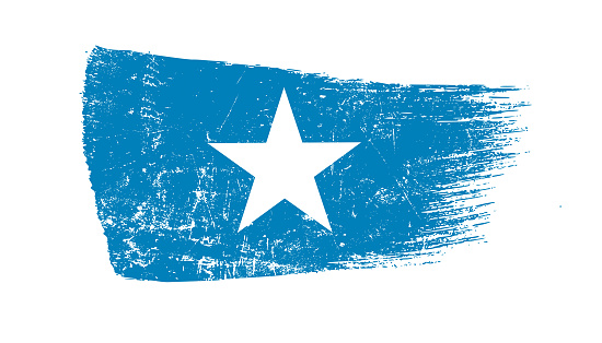 Grunge Brush Stroke With Somalia Flag