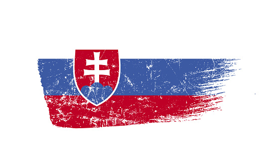 Grunge Brush Stroke With Slovakia Flag