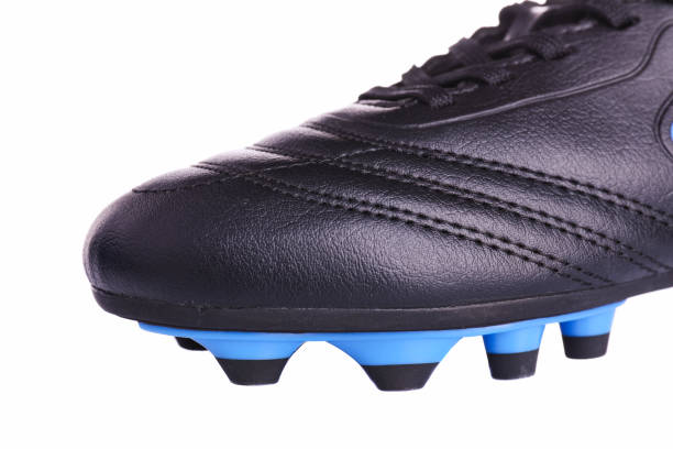 istock Leather football boots with spikes 1490317538