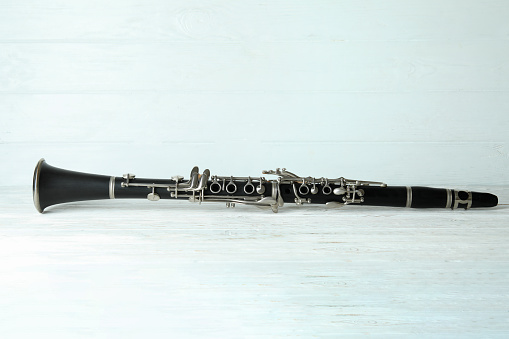 Bassoon is a woodwind instrument that plays music written in the bass and tenor clefs.