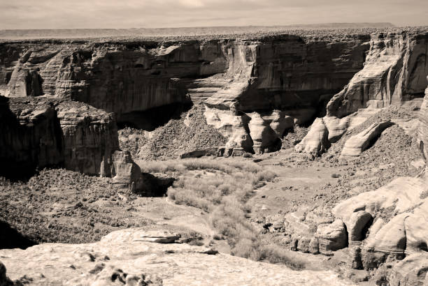 Autumn in Infrared light sepia toned at the Canyon De Chelly Navajo Nation Arizona