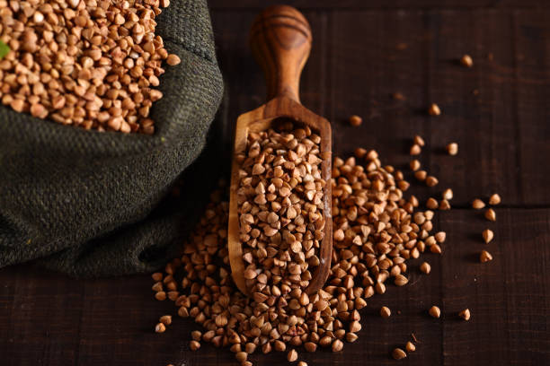 istock natural organic buckwheat on a wooden table 1490336474
