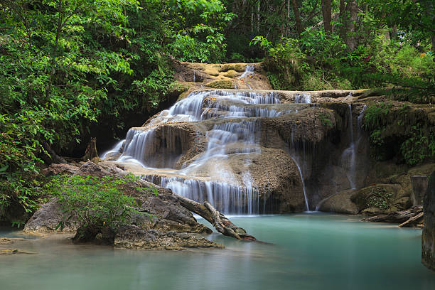 Waterfall in deep forest Waterfall in Deep forest, Kanchanaburi Thailand kanchanaburi province stock pictures, royalty-free photos & images