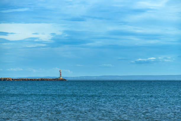 Halmstad lighthouse at Kattegat sea in Sweden in summer