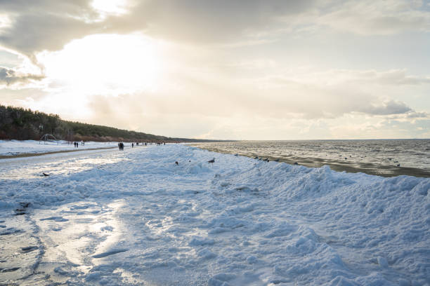 Baltic Sea beach in Snow