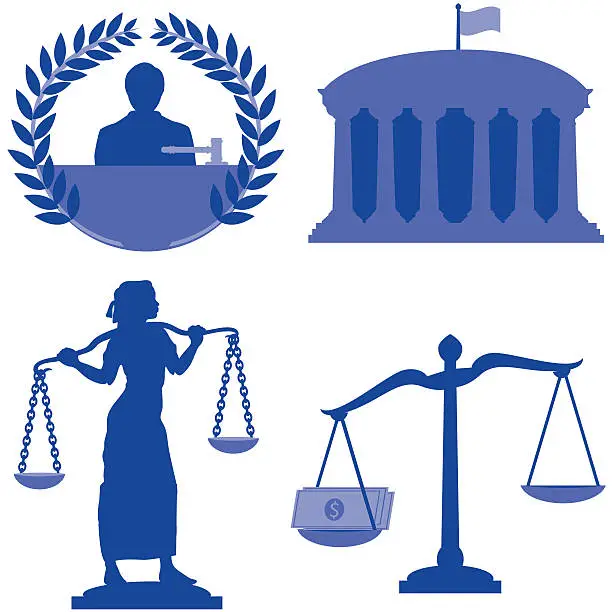 Vector illustration of Legal Elements