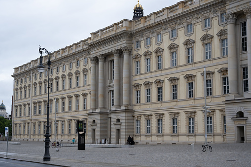 Berlin, Germany - June 20, 2022: The Humboldt Forum, a forum for culture, art and science, which includes the Ethnological Museum and Museum of Asian Art, an exhibition on the city of Berlin, and the Humboldt Laboratory.