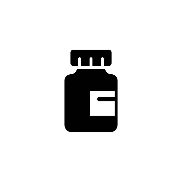Vector illustration of Pill Bottle Icon Design with Editable Stroke. Suitable for Web Page, Mobile App, UI, UX and GUI design.