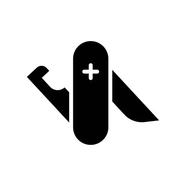 Vector illustration of Swiss Army Knife Icon Design with Editable Stroke. Suitable for Web Page, Mobile App, UI, UX and GUI design.