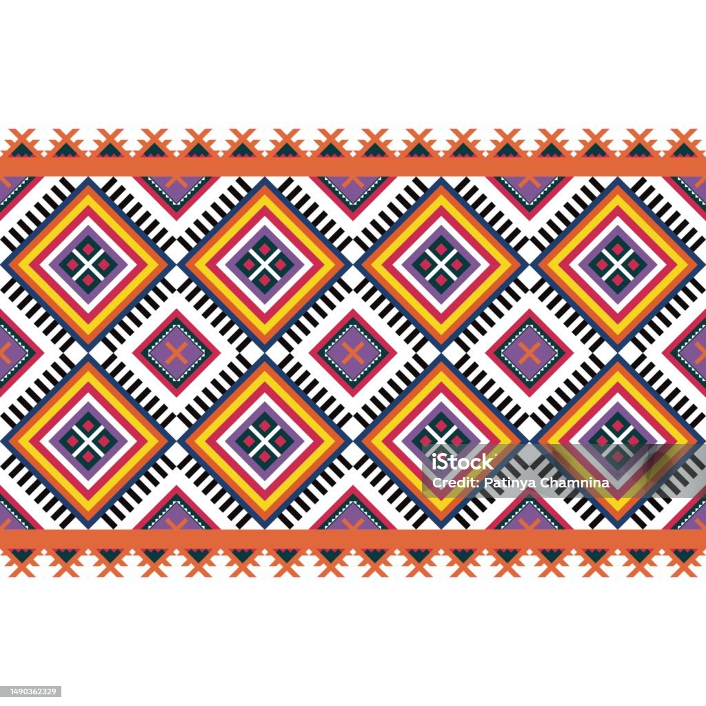 Native Pattern Cloth Native Pattern Fabric In Many Colors Stock Illustration - Download ...
