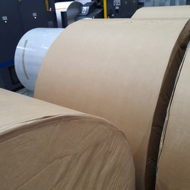 istock Paper roll in a printing industry 1490363604