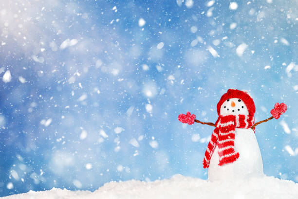 istock Happy snowman Christmas card 1490371241
