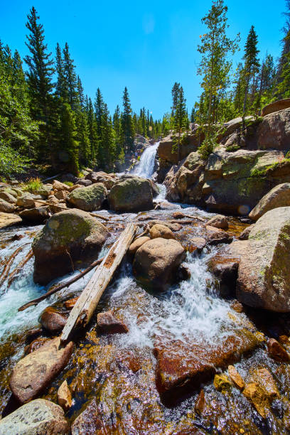 istock Detail of rapids river from waterfall and boulders 1490379712