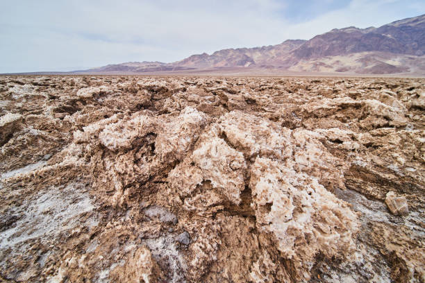 Image of Devils Golf Course in Death Valley detail of salt formations