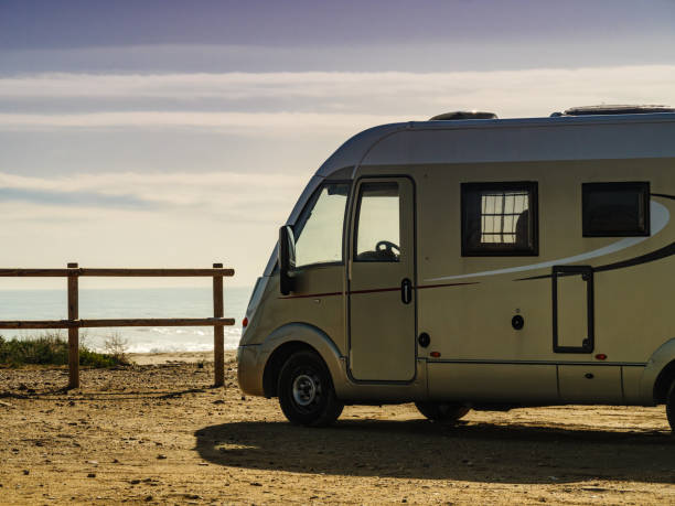 istock Rv motor home camping on beach 1490387918