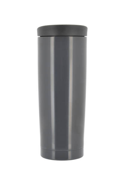 istock Black travel mug on a white background. 1490388590