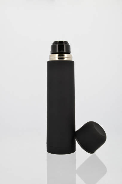 istock Black travel mug on a white background. 1490388684