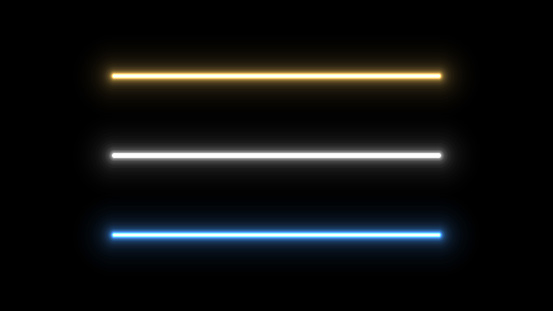 Vector neon lights from warm to cold. Carefully layered and grouped for easy editing.