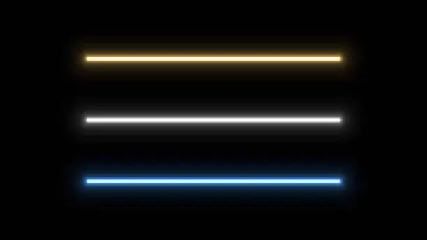 Vector illustration of Neon lights warm to cold color temperature