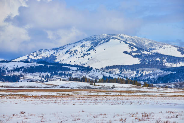 istock Landscape with majestic snowy mountains 1490393885